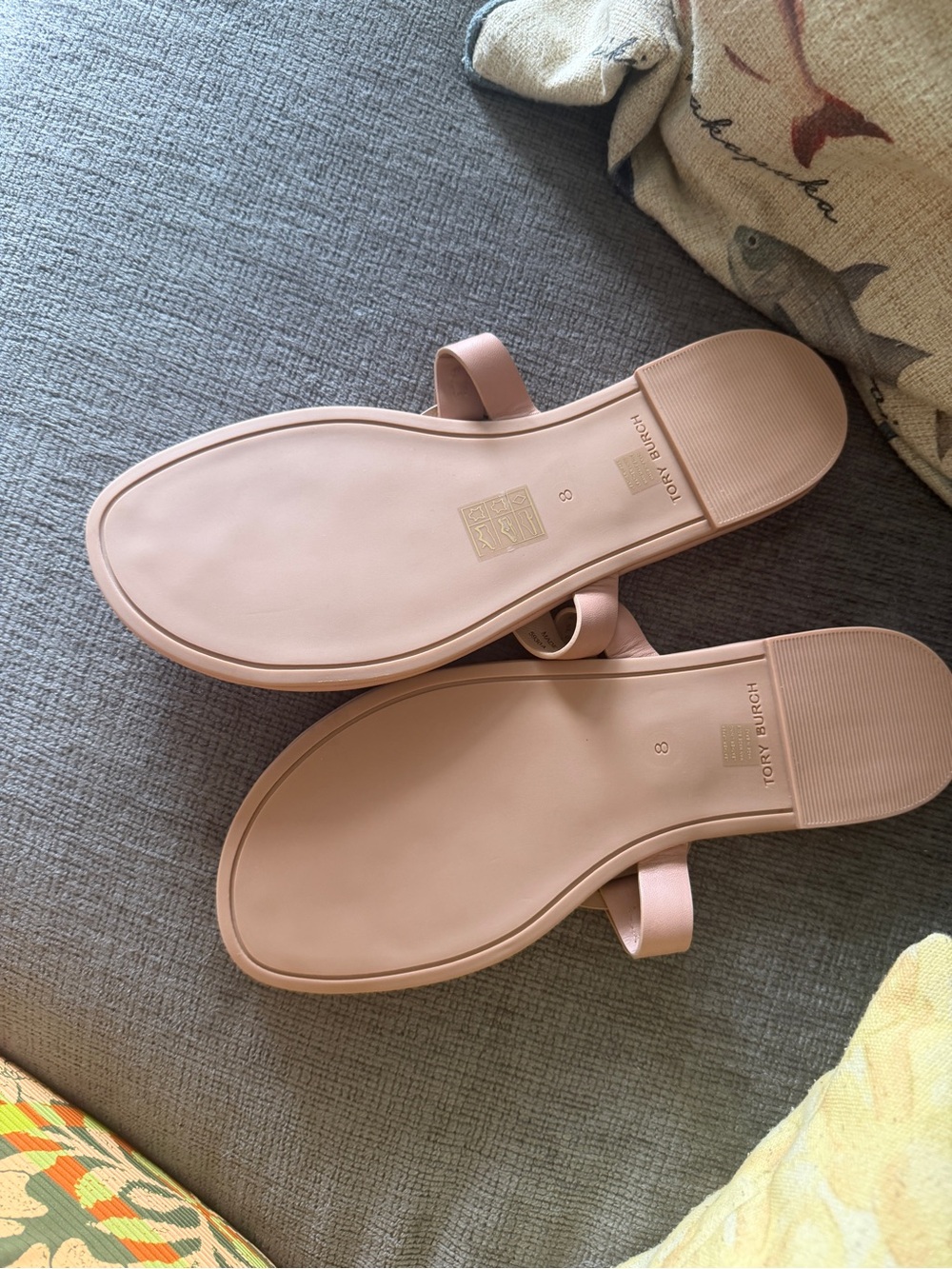 Tory Burch Blush Pink Slip-On Slide Sandals